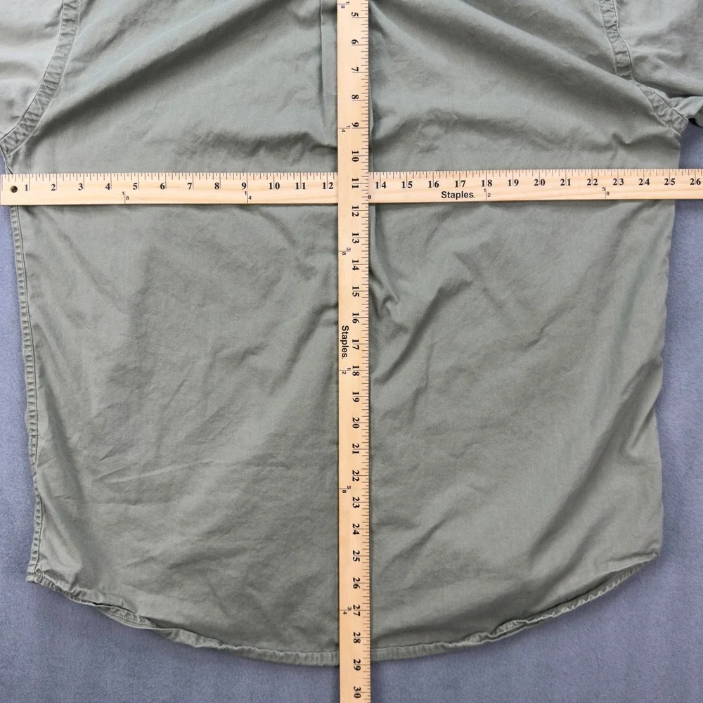 Polo Ralph Lauren Mens Large Sage Green Cotton Button Down Shirt Red Pony Logo
